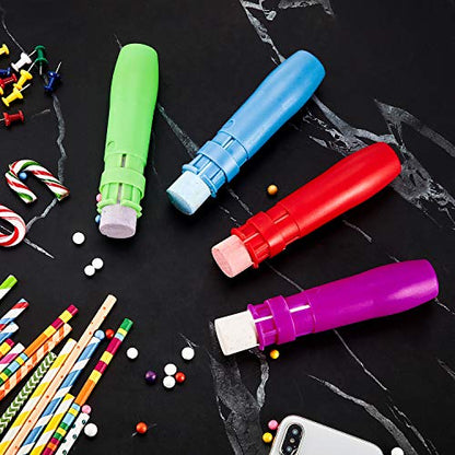 Outus 5 Pieces Sidewalk Chalk Holders Railroad Chalk Holder Jumbo Plastic Adjustable Clip for Kids Teachers Students Back to School Office Classroom (Bright Colors)