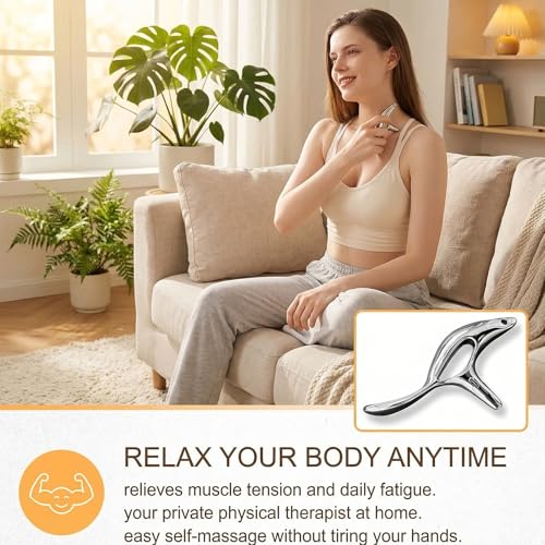 Trigger Point Massage Tool,Stainless Steel Muscle Scraper Tool,Gua Sha,Fascia Blaster for Body Pain Relief,Items Thumb Saver Acupressure Tool,Fascia Release Tools for Full Body Pain Relief