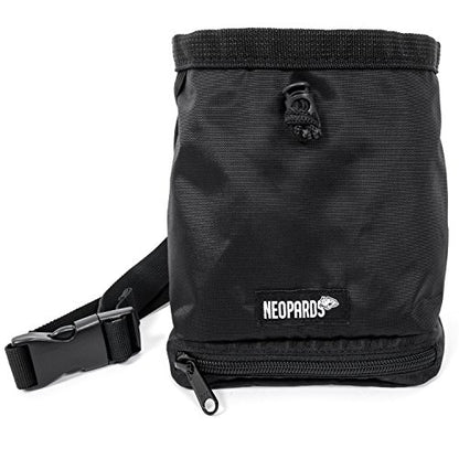 Drawstring Chalk Bag | Highend Rock Climbing Chalk Bag for Bouldering, Weightlifting, Gymnastics | Chalk Pouch with Waist Belt and Zippered Bottom Pocket To Securely Hold iPhone and Valuables