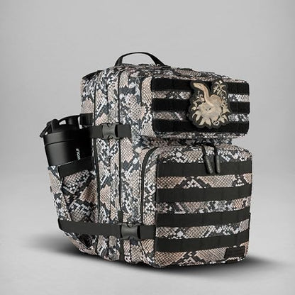 WOLFpak 35L Athletic Gym Backpack - Durable 1000D Waterproof Oxford Material with MOLLE Webbing, Laptop Pocket - color: Python
