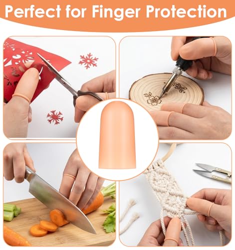 20 Pcs Rubber Thumb, Rubber Thumb Protector Silicone Reusable | Rubber Fingers Silicone Finger Guards, Reusable Waterproof Finger Protection Covers for Cooking, Crafts, Writing