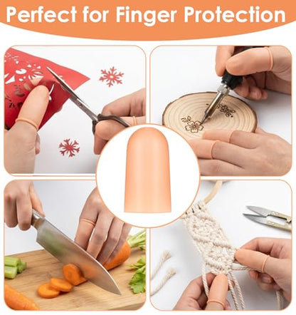 20 Pcs Rubber Thumb, Rubber Thumb Protector Silicone Reusable | Rubber Fingers Silicone Finger Guards, Reusable Waterproof Finger Protection Covers for Cooking, Crafts, Writing