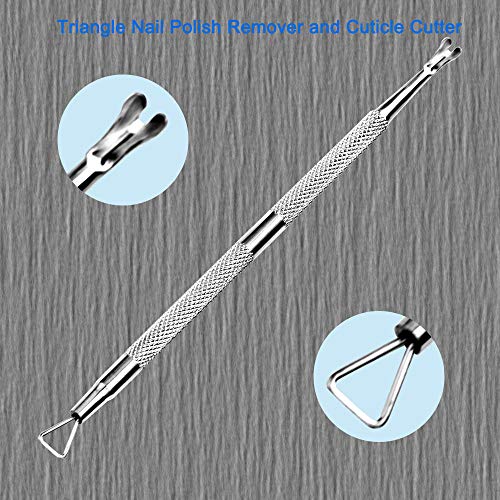Professional Cuticle Pusher and Cutter, Cuticle Trimmer & Cuticle Remover, 2-Piece Manicure Tools Set for Fingernail and Toenail - size: 2 Piece Set