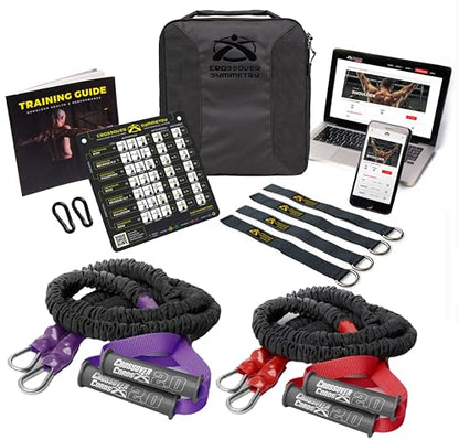 Crossover Symmetry Shoulder System Includes Two Sets of Resistance Bands Attachments Training Guide Exercise Chart Online Workouts for Home Fitness Rehab Rotator Cuff Exercises - style: Athletic Squat Racks