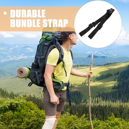 MAGICLULU 2pcs Heavy Duty Cargo Fixed Straps with Quick-Release Buckle, Adjustable Woven Securing Bundle Straps for Backpacks, Yoga Mats, Tents, and Travel Gear