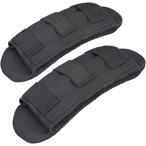 2 Pack Soft Breathable Shoulder Strap Pad guitar strap pad Tactical Vest Shoulder Pad,Mesh Pads with Tactical Gear - color: Black
