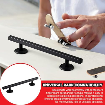 Colaxi Fingerboards Rail Accessory, Gift Premium Aluminum Alloy Educational Toy Prop, Finger Boards Training Finger, Square Black - color: Optional, size: Square Black