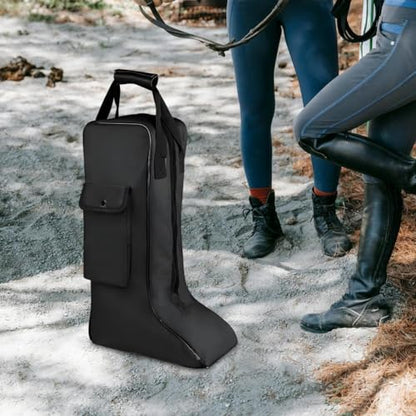 Tall Boot Bag 22x8.3x13 inch, Tear Resistant Carry Bag with Top Handle, Equestrian Equipment Organizer for Travel, Skiing, Rock Climbing, Camping