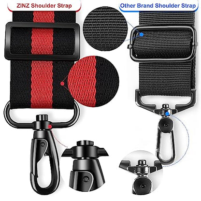 ZINZ Ultra-Thick Fixed Pad Shoulder Strap 76-inch Universal Bag Strap with Breathable Cushion and Dual Balanced Adjustable Buckles for Laptop Bag Luggage Messenger Bag Crossbody etc -Stripe-BRB - color: Stripe-brb