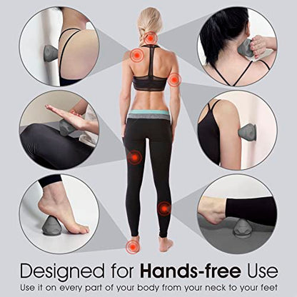 Solacium Mountable Massage Therapy Tool - Multi-Surface Suction Cup Wall Massage Tool for Sore Muscles, Myofascial Release, Stress Relief, Trigger Point and Deep Tissue Massage (Gray) - color: Gray