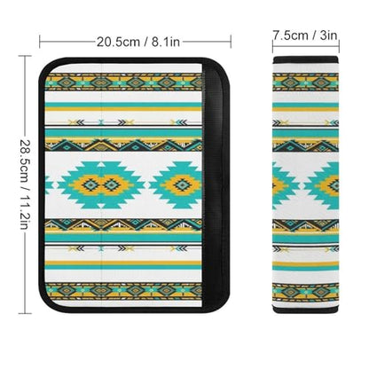 2 Pack Traditional Southwestern Navajo Tribal Style Aztec Car Seat Belt Pad Soft Padded Harness Pads Strap for Child, Car Seats Pushchair Strollers High Chair Pushchair, Anti-Slip Pad - color: Pattern 1056