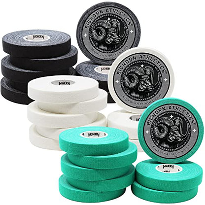 Bighorn Athletics Jiu-Jitsu Finger Tape, 0.5-Inch x 45-feet, 24 Rolls, Black, White & Green