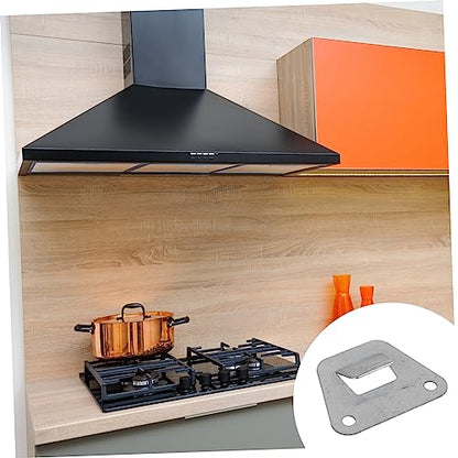 NUOBESTY 10pcs Stainless Steel Range Hood Hooks Triangular Hanging Board Accessories for Kitchen Supplies