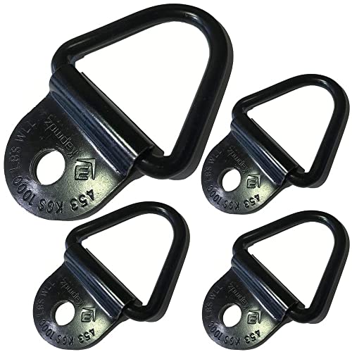 Heavy Duty Truck Bed Tie Down Anchors Rings Trailers Hook Cargo Bolt on V Ring Pickups Rail Accessories (4 Pack) - size: 4 Pack