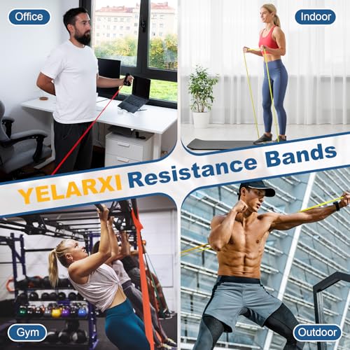 Resistance Bands for Working Out, Pull Up Bands, Pull Up Assistance Straps with Carry Bag for Home/Gym - color: Green/Purple/Dark Blue/Gray/Black