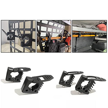 ITrims Storage Molle Panel Modular Buckle Hooks for Vehicle SUV Car Accessories Interior Trunk Organizer Shelf Luggage Storage Carrier Hanging Boards Fastener 4Pcs - style: D
