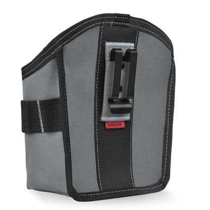 Tool Pouch Nails Screws Bag with Belt Clip (XL, Gray) - color: gray