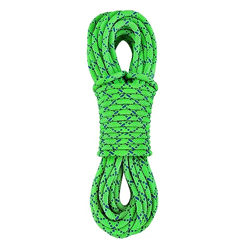 8mm Accessory Cord (5/16in) 10M(32ft) Prusik Cord Short Climbing Nylon Rope UIAA Double Braid Pre Cut Rope High Tensile Strength for Outdoor Rock Climbing, Arborist, Mountaineering, Caving - color: Green 8mm, size: 32FT(10M)