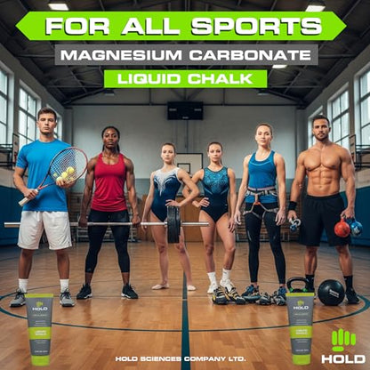 HOLD Sports Chalk Premium Grip Hybrid Bundle – Chunky Blend Dry Chalk & Citrus Scented Liquid Chalk (2-Pack) – High Friction Pure Magnesium Carbonate for Climbing, Weightlifting, Gymnastics & Powerlif