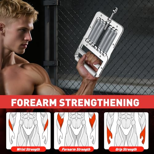 2-in-1 Grip Strength Tester & Trainer - 150kg/330lb Digital Dynamometer with Adjustable Resistance Levels Backlit LCD Screen for Sports & Fitness