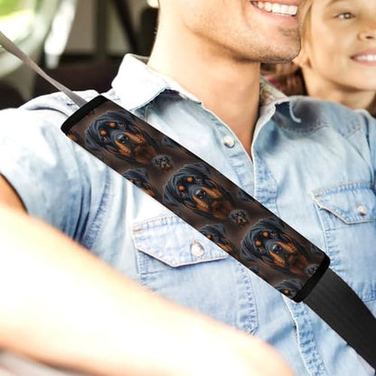 1 Pair Universal Soft and Comfortable Seat Belt Shoulder Pad for Kids, Stroller Pushchair High Chair, Rottweiler Shoulder Protector, Anti-Slip Pad - color: Pattern 1134