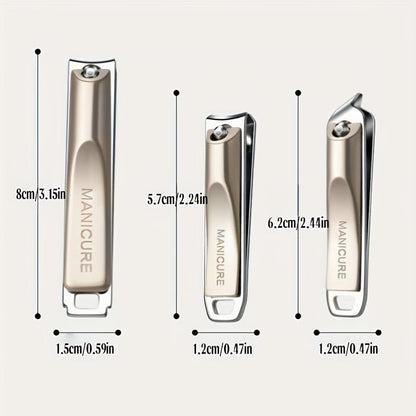 5Pcs Carbon Steel Nail Clippers Set Heavy Duty Sharp Tools for Thick Nails Manicure Pedicure Kit with Travel Case