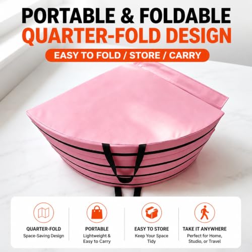 Pole Dance Mat, Fitness Gymnastic Yoga Safety Protection Pad, Anti-Collision Cushioned PU Leather Mat for Yoga, Gymnastics, Pole Dancing - size: 120x10cm/47.2x3.9in