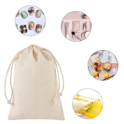 gobyhumm 20 Pcs Cotton Muslin Drawstring Sachet Pouch Bags（6 * 8"） | Pure Cotton Sachet Bags，Reusable Empty Gift Pouches for Party Home Supplies - color: 20 pcs,6*8"