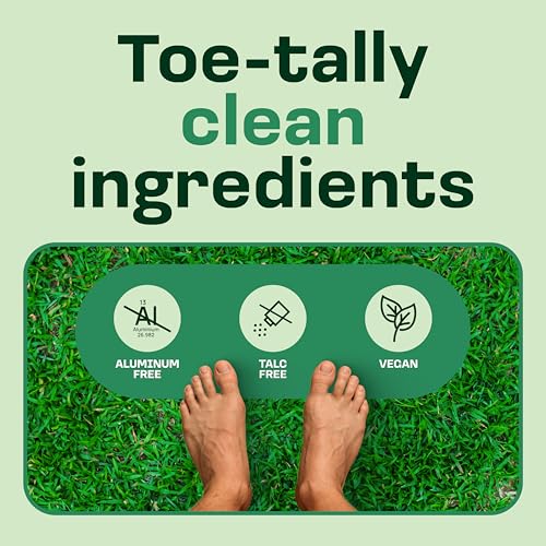 Foot & Shoe Deodorizer Powder Spray - Talc-Free, Vegan, Non-Aerosol Mess-Free Spray - Absorbs Sweat & Fights Odor with Bamboo & Tapioca - Long-Lasting Freshness & Comfort (Lemongrass)