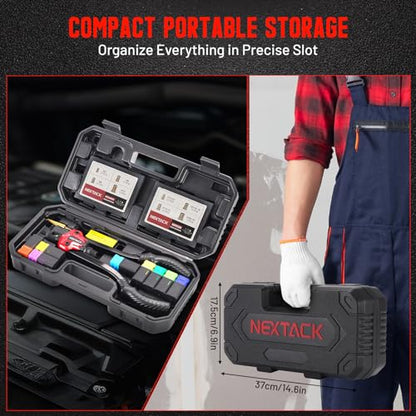 NEXTACK Rivet Nut Tool Kit with a Step Drill Bit, 120 Nutserts, Heavy Duty Rivnut Tool Set with 8 SAE & Metric Mandrels M5 M6 M8 M10 10-24 1/4-20 5/16-18 3/8-16, Organized Rugged Case (NT700) - size: 13-inch Rivnut Tool Kit/120 Nutserts