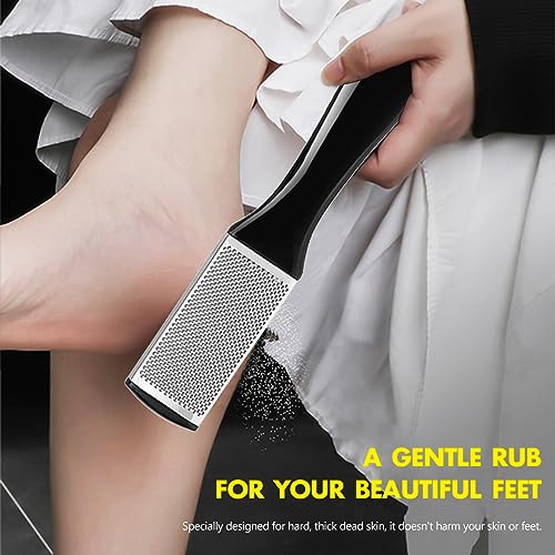 4 Pcs Pedicure Foot Files Callus Remover with Double Sided Feet Rasp for Dead Skin - Professional Foot Care Tools to Removes Hard Skin Corns for Dry and Wet Feet