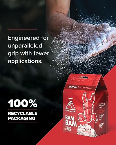 Friction Labs Premium Loose Climbing Chalk - High-Performance Hand Chalk with Superior Grip for Bouldering, Climbing, Weightlifting & More - Long Lasting & Skin Friendly Powdered Chalk - size: 12 oz/340 g - Loose Chalk, style: Super Chunky Texture - Bam B