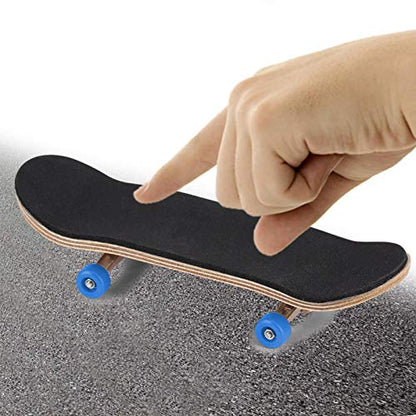 HURRISE Complete Fingerboard Pro, Handmade Wooden Maple Board, 32mm x 97mm, Bearing Wheels and Trucks - color: Dark Blue