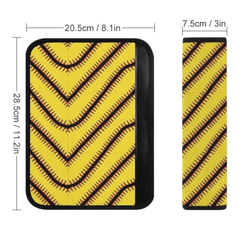 2 Pack Softball Art Seat Belt Shoulder Pad Universal Fit Harness Pads Strap for Kids, Car Seats Pushchair Strollers High Chair Pushchair, Shock Absorption - color: Pattern 816