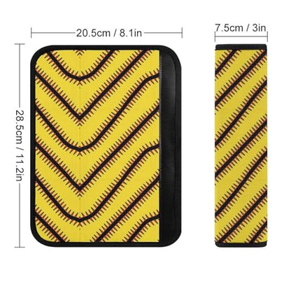 2 Pack Softball Art Seat Belt Shoulder Pad Universal Fit Harness Pads Strap for Kids, Car Seats Pushchair Strollers High Chair Pushchair, Shock Absorption - color: Pattern 816