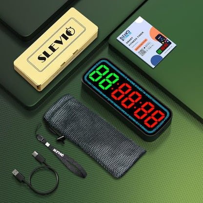Gym Timer Clock Bluetooth App Controlled Magnetic Workout Interval Timer, Home Large LED Digital Display, Countdown Clock for Score Crossfit, Tabata, HIIT, EMOM, Boxing