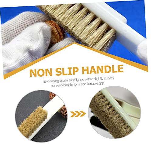 DECHOUS Bouldering Brush Set 2pcs Stone Cleaning Brush for Indoor Rock Climbing Ergonomic Handle for Chalk Cleaning