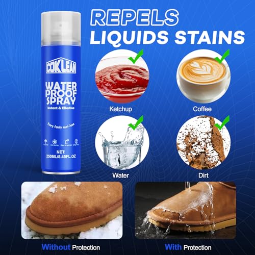 Shoe Protector Spray, Rain & Stain Waterproof Spray Nano Protectant for Sneaker, Nubuck, Canvas, Suede Shoes - color: 250ml-2pc Blue
