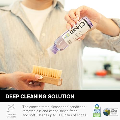 Jason Markk Suede Essentials Bundle, 4-Piece Shoe & Sneaker Care Set, 4oz Deep Cleaning Solution, Two Brushes, & Suede Stain Eraser, Safe for Leather, Nubuck, Cotton, Knits, and More