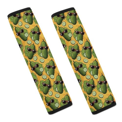 Soft Padded Seat Belt Shoulder Pad for Elderly Support, Stroller Pushchair High Chair, 2 Pack Funny Pickles Dill Shoulder Harness Cover Neck and Shoulder Support - color: Pattern 610