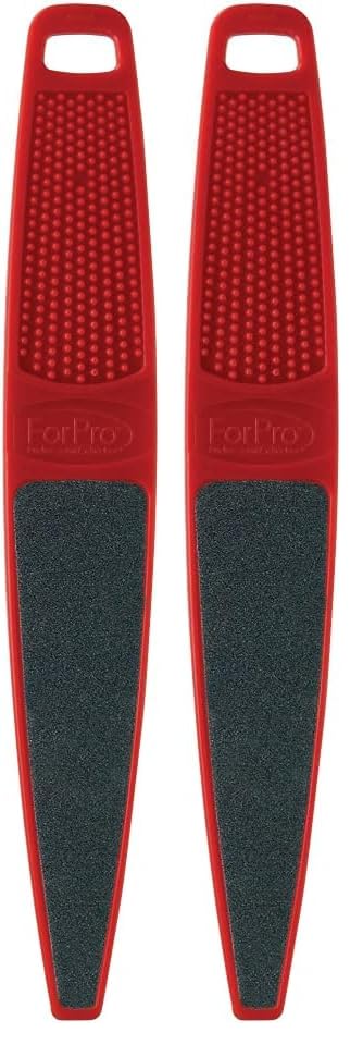 ForPro Red Panda Foot File, 60/100 Grit, Double-Sided Pedicure File for Feet and Heels, 10.5” L (Pack of 2) - size: 1 Count (Pack of 2)