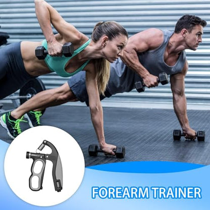 Grip Trainer Adjustable Resistance 22-330Lbs Finger Training | Forearm Grip Strengthener Training Exercise Workout Physical Recovery Practice for Golf Climbing Wrestling Fitness Gym Home