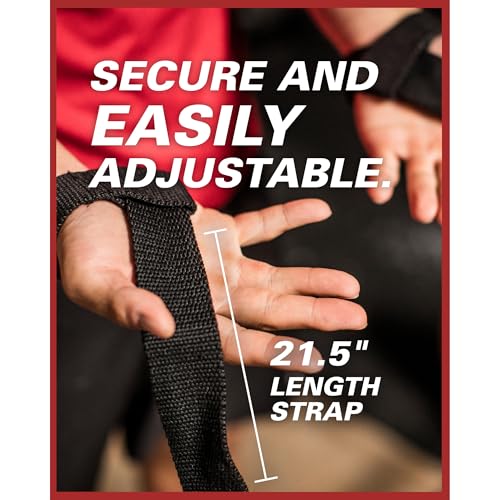 Harbinger Padded Cotton Lifting Straps with NeoTek Cushioned Wrist, 21.5 Inch Length, 1.5 Inch Width, Pair, Weightlifting Wrist Straps for Deadlifts and Strength Training - color: Black