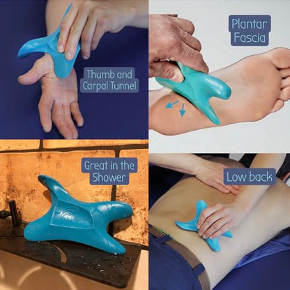 The Wave Tool, The Ultimate Soft Tissue Release All-in-One Ergonomic Scraper and Massage Bodywork Tool for Trigger Points, Muscle Pain, Scars, and Athletic Recovery, Made in USA (Deep sea Teal) - color: Deep Sea Teal
