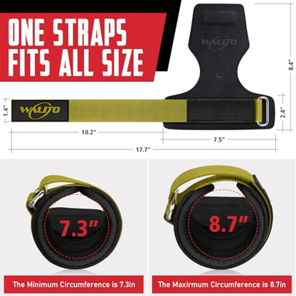 Weight Lifting Wrist Strap，Double Layer Leather Wrist Wraps with Neoprene Padding for Weightlifting & Deadlifts – Adjustable Gym Straps for Men & Women - color: Green