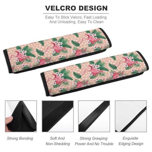 2 Pack Flamingo Art Seat Belt Shoulder Pad Universal Fit Harness Pads Strap for Kids, Car Seats Pushchair Strollers High Chair Pushchair, Shock Absorption - color: Pattern 249