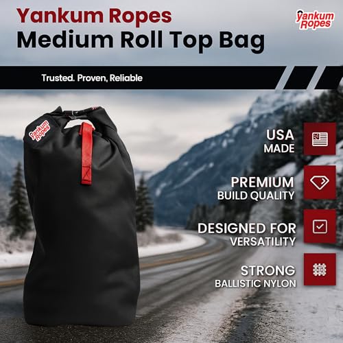 Yankum Ballistic Nylon Bag – Medium, Heavy Duty Tool Bag, Waterproof Travel Storage Bag, Perfect for Traveling, Outdoor Adventures & Emergency Gear Essentials (Black)