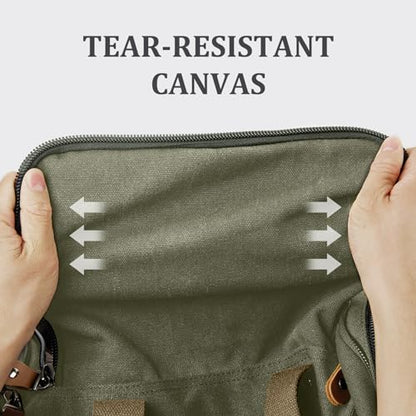 Gonex Canvas Duffle Bag 60L Travel Duffel Overnight Weekend Bag with Shoe Compartment (Army Green) - color: Army Green, size: X-Large-60L (With Shoe Compartment)