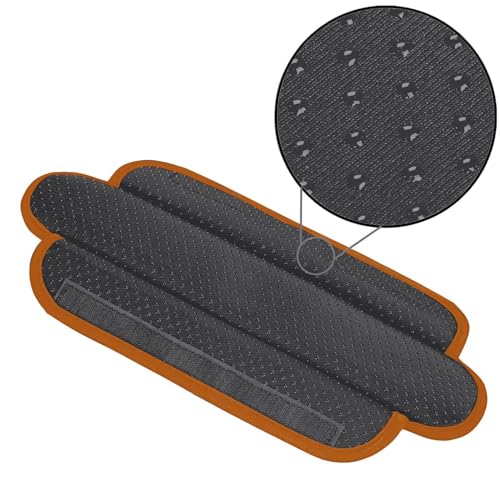 Ultra Thick & Breathable Universal Shoulder Pad Cushion for Bag - Long & Comfort - color: Gray&orange