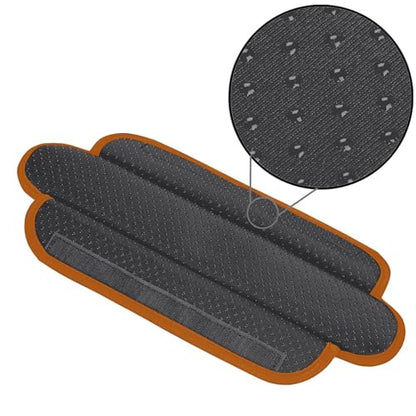 Ultra Thick & Breathable Universal Shoulder Pad Cushion for Bag - Long & Comfort - color: Gray&orange